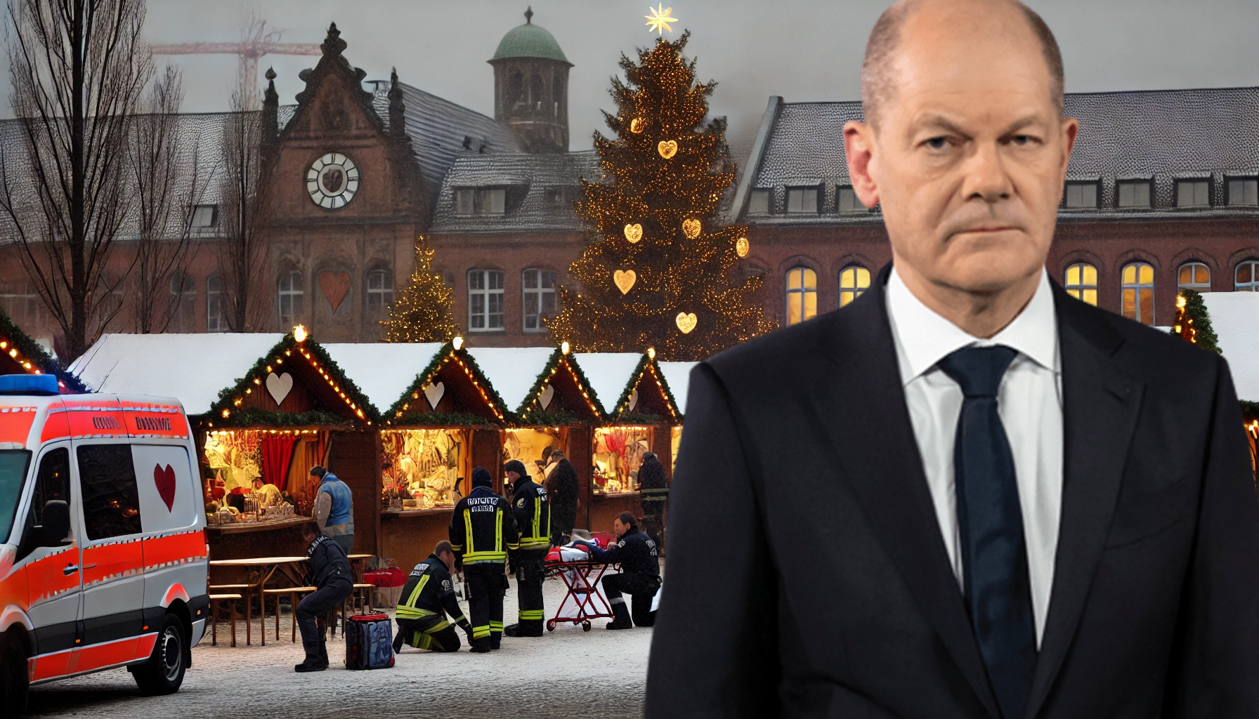 Scholz, Noel Pazarında Yaşanan Saldırı İçin Magdeburg’da Konuştu