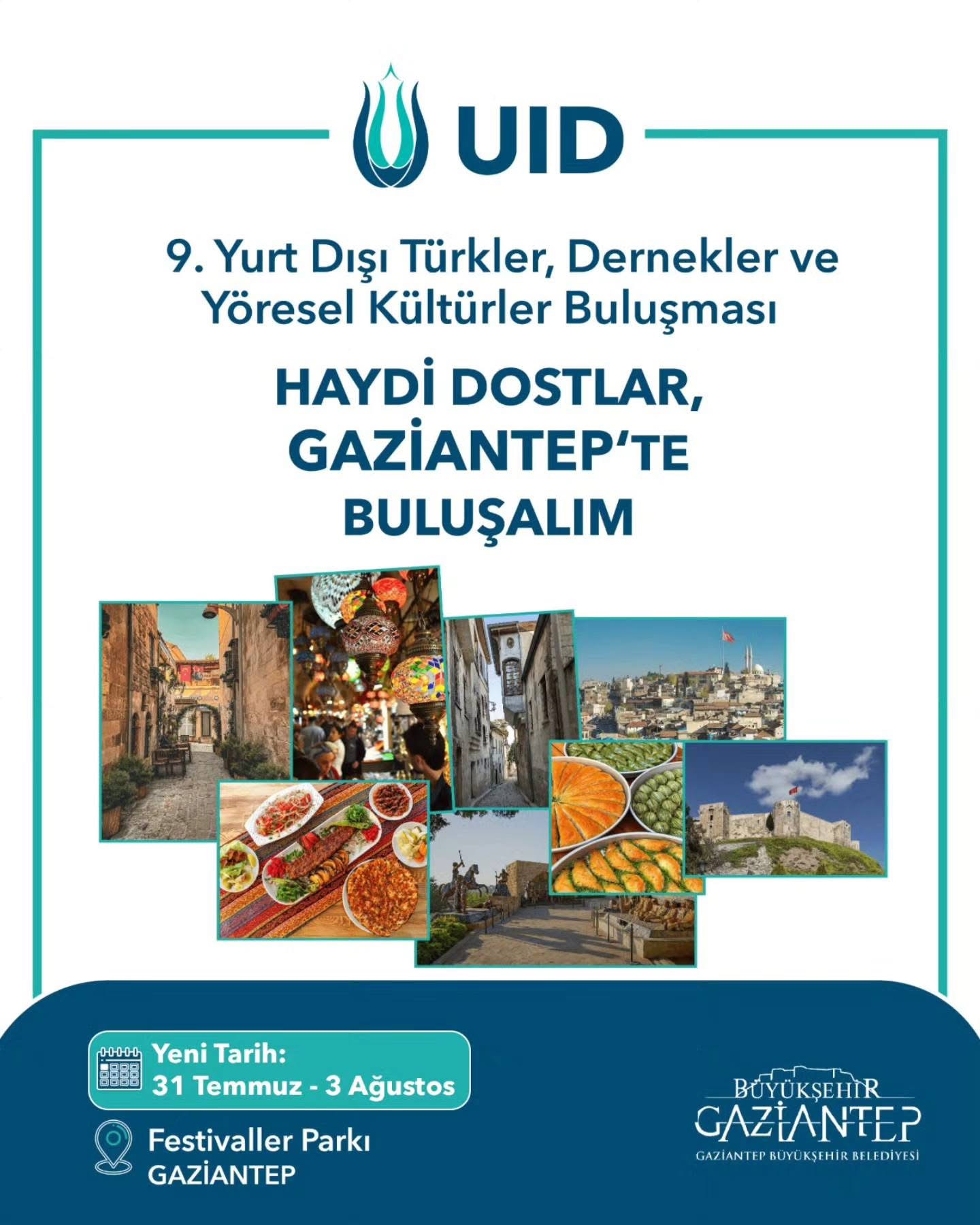 Gaziantep’te Kültürlerin Buluşma Noktası: 9. Yurt Dışı Türkler ve Yöresel Kültürler Buluşması Başlıyor