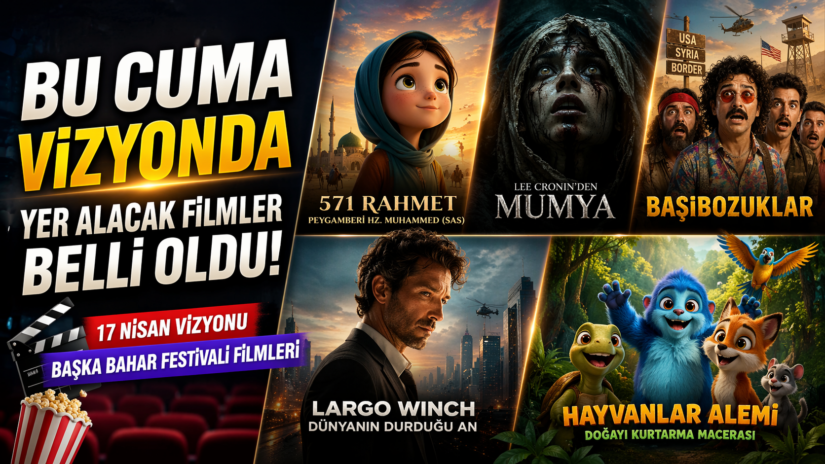 17 Nisan’da Sinema Salonları Hareketleniyor: Yeni Filmler ve Festival Heyecanı Başlıyor